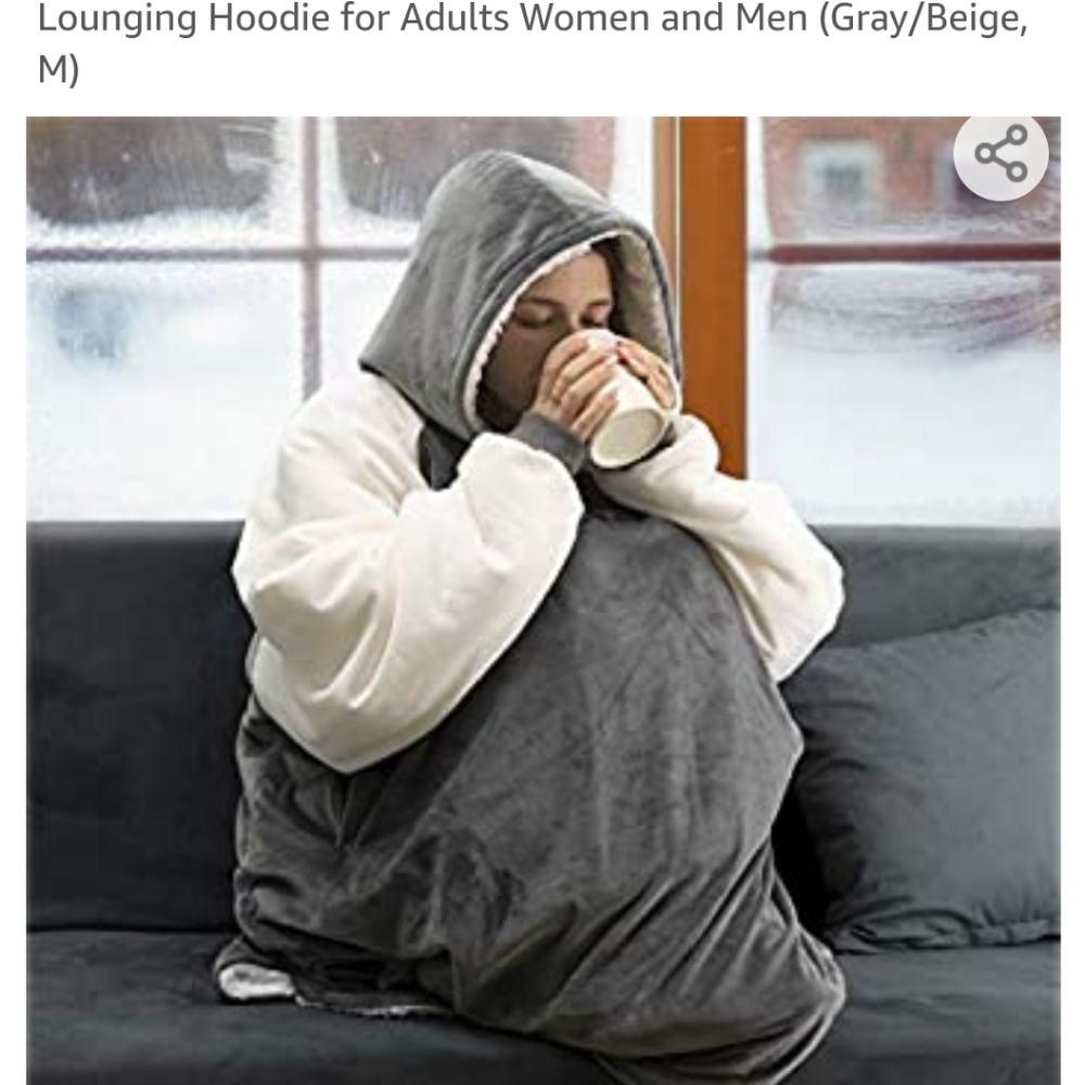 NWT blanket hoodie gray/medium size